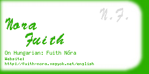 nora fuith business card
