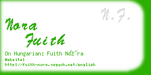 nora fuith business card